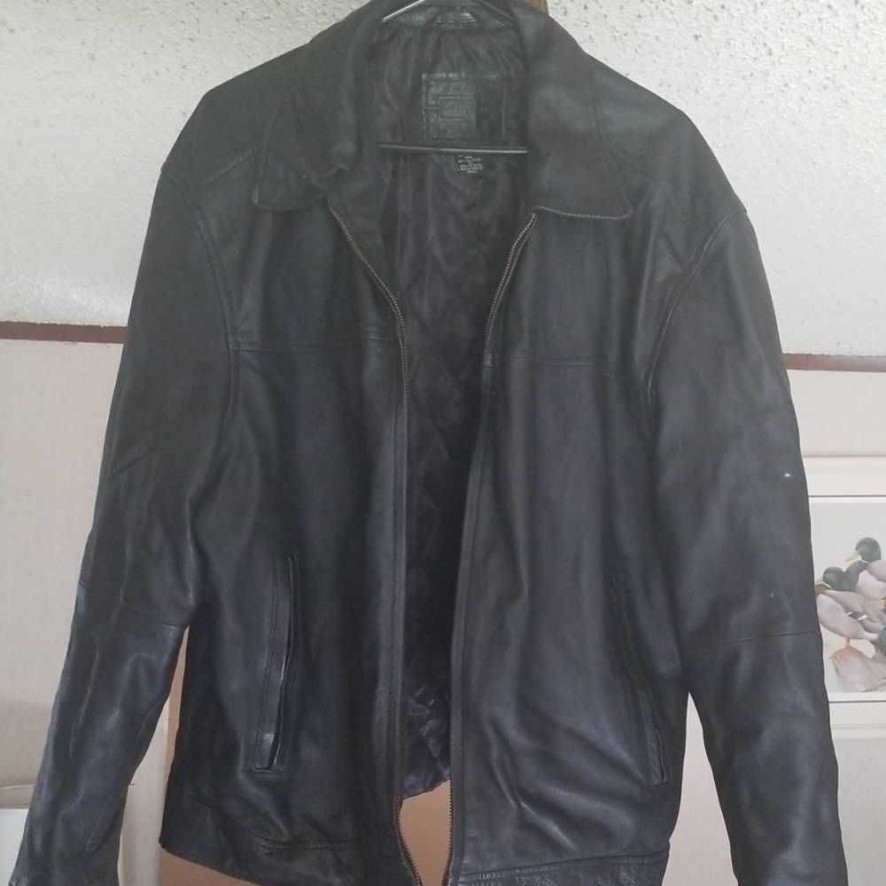 "Saddlebred" black leather jacket